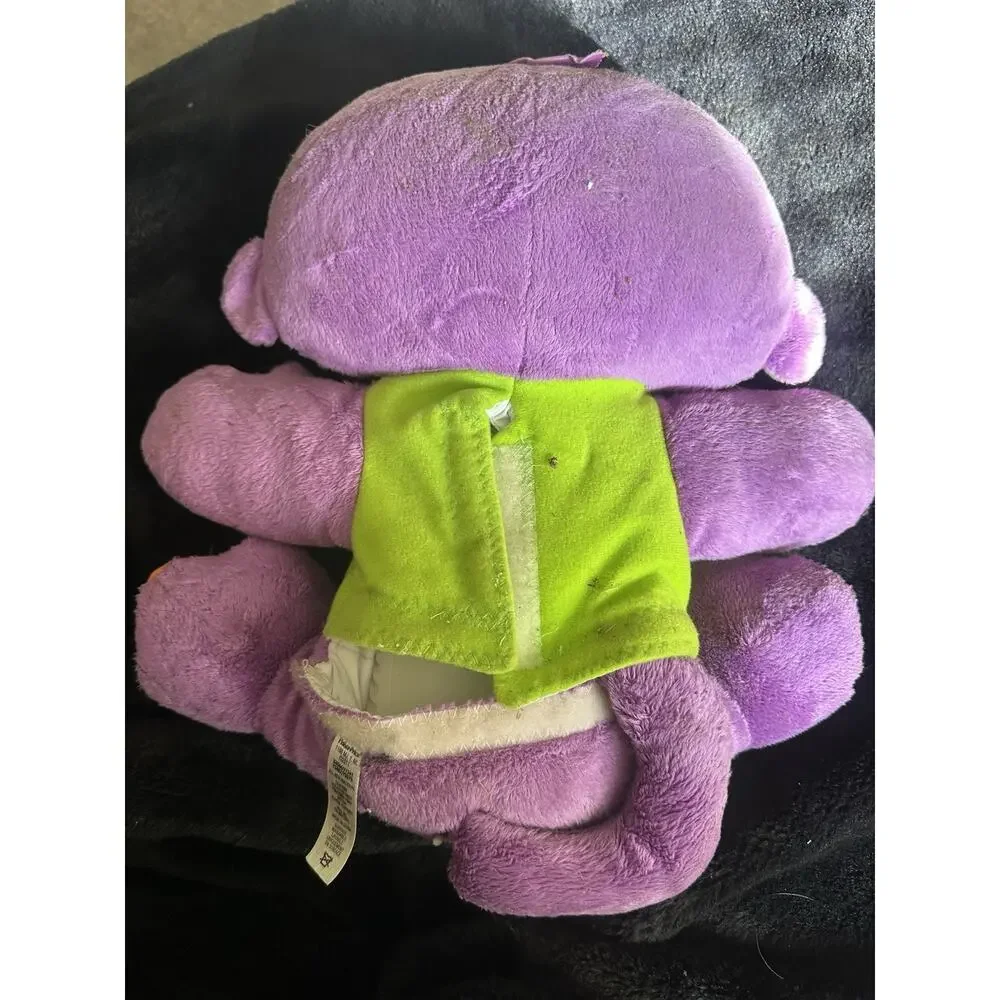 Purple Plush Monkey Baby Activity Toy w/ Alphabet Numbers & Shapes Panel